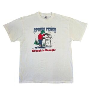 Vintage Spring Fever‎ Graphic T Shirt Delta XL Mens Retro Winter Comedy Funny